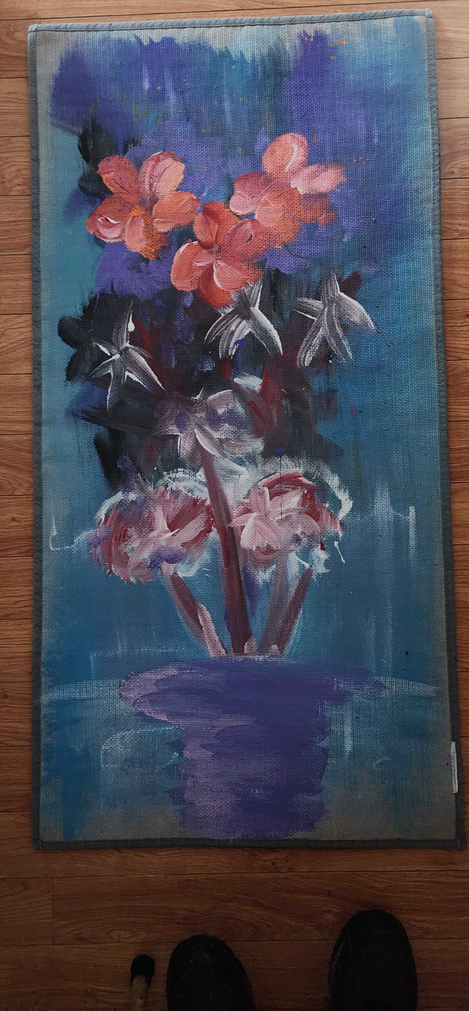 FLORAL INFERNO on MIDNIGHT&nbsp; CANVAS
